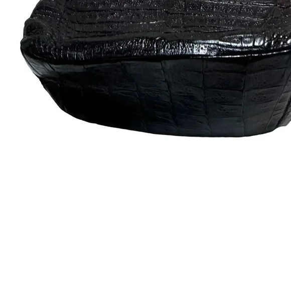 Vintage Alligator leather brown hobo handbag from Florance Italy 80's - Picture 5 of 11